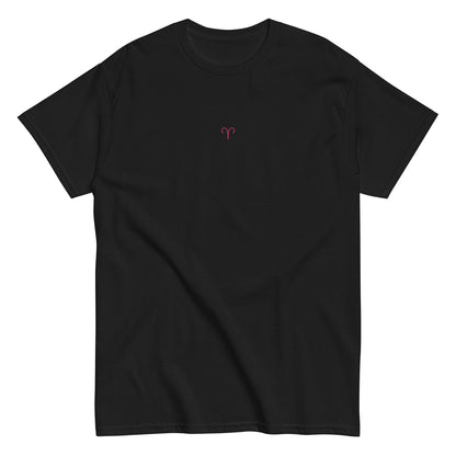 ARIES T-Shirt (Black) with Embroidery - Astro Fckrs