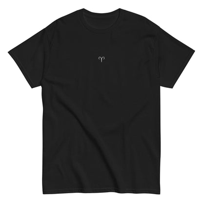 ARIES T-Shirt (Black) with Embroidery - Astro Fckrs