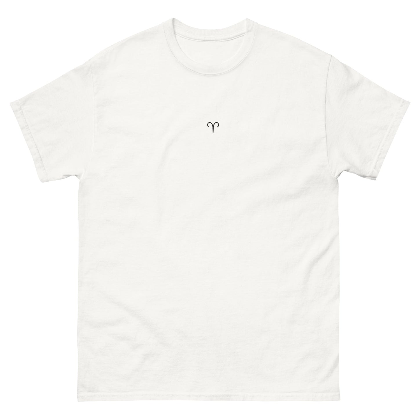 ARIES T-Shirt (White) with Embroidery - Astro Fckrs