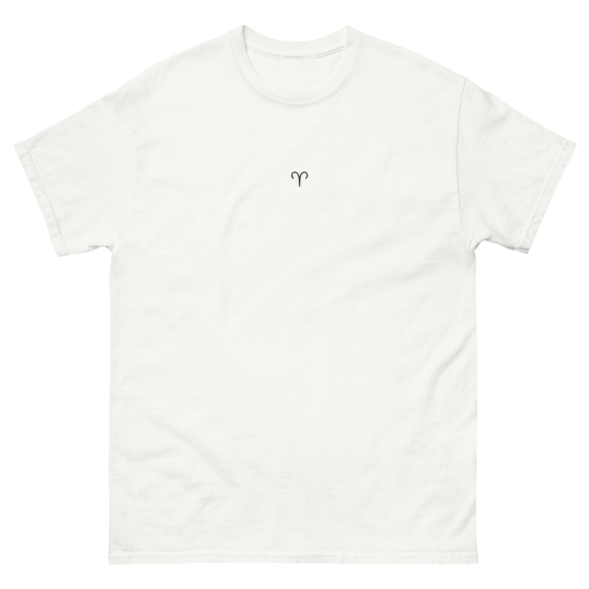 ARIES T-Shirt (White) with Embroidery - Astro Fckrs