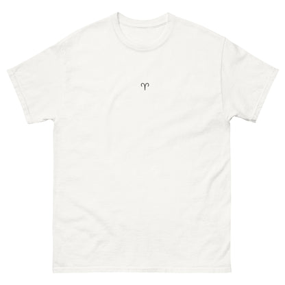 ARIES T-Shirt (White) with Embroidery - Astro Fckrs