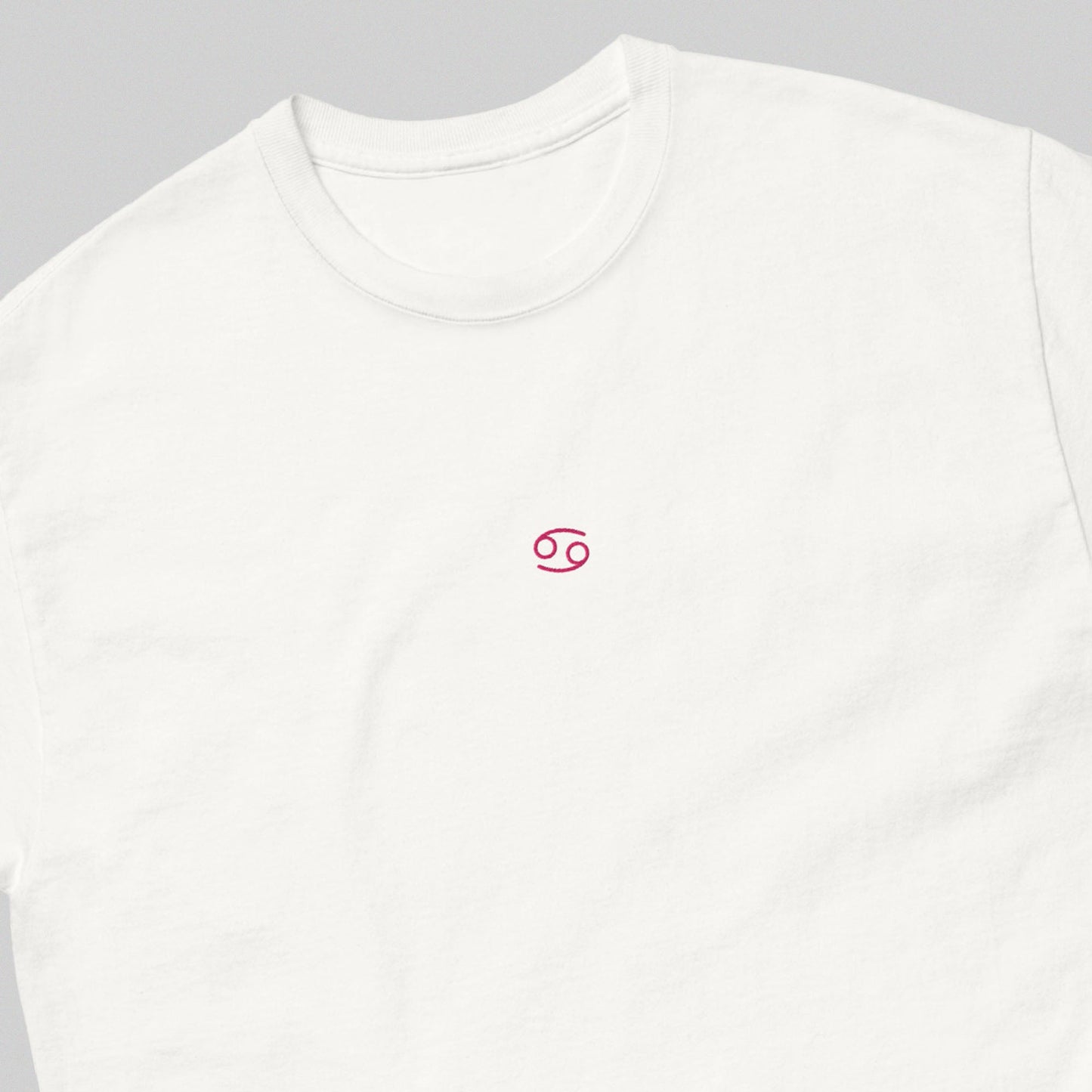 CANCER T-Shirt (White) with Embroidery - Astro Fckrs