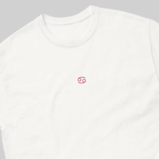 CANCER T-Shirt (White) with Embroidery - Astro Fckrs