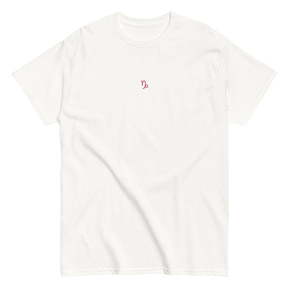 CAPRICORN T-Shirt (White) with Embroidery - Astro Fckrs