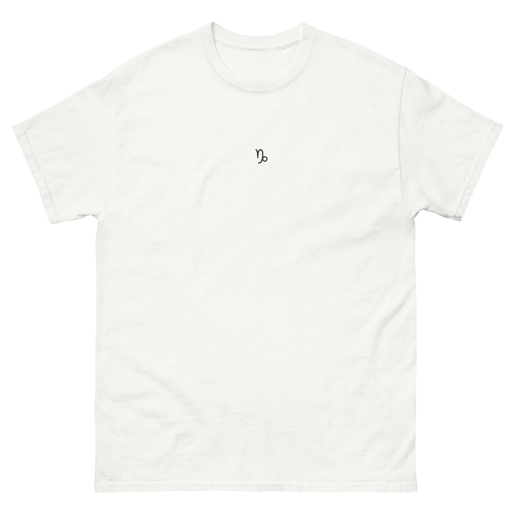 CAPRICORN T-Shirt (White) with Embroidery - Astro Fckrs