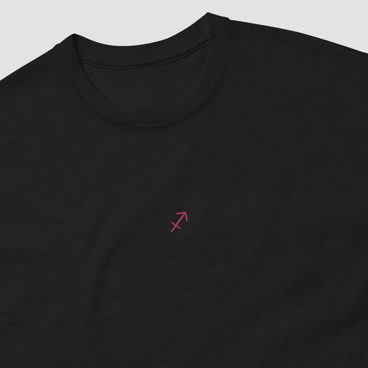 SAGITTARIUS T-Shirt (Black) with Embroidery - Astro Fckrs