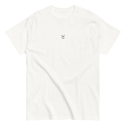 TAURUS T-Shirt (White) with Embroidery - Astro Fckrs