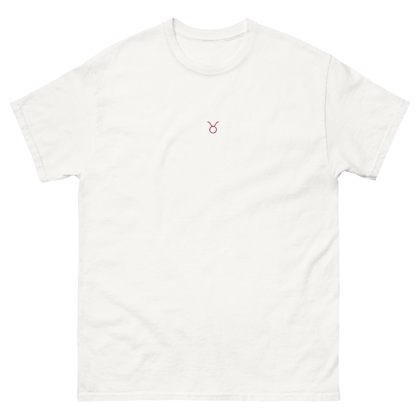 TAURUS T-Shirt (White) with Embroidery - Astro Fckrs